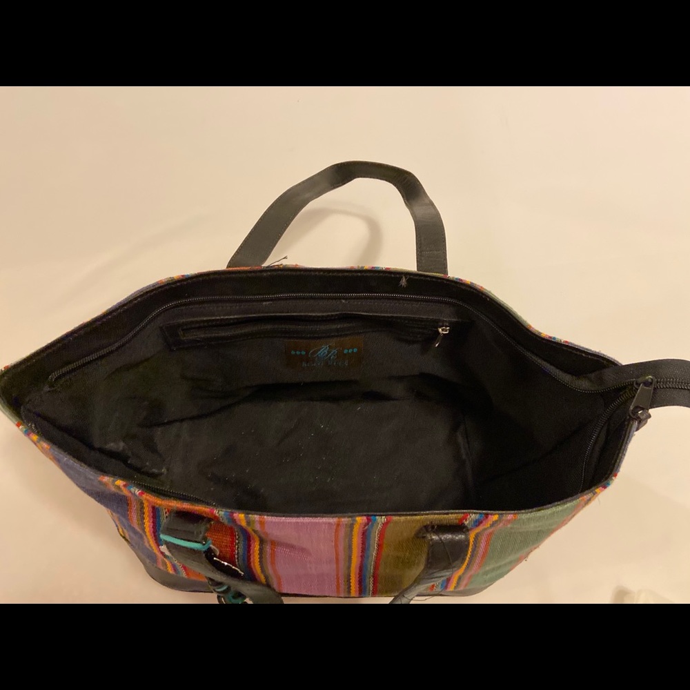 BOOT RUGS MultiColor Fabric & Leather Shoulder Bag - Picture 3 of 6